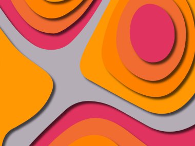 kağıt ile 3D arka plan şekilleri kesim. Soyut kağıt kitap kapağı için şablon arka plan bölmek. Kağıt arka plan kes. Soyut gerçekçi kağıt dekorasyon tasarımı için