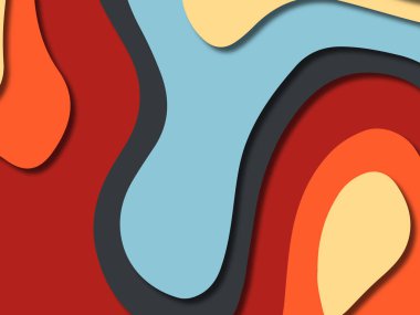 kağıt ile 3D arka plan şekilleri kesim. Soyut kağıt kitap kapağı için şablon arka plan bölmek. Kağıt arka plan kes. Soyut gerçekçi kağıt dekorasyon tasarımı için