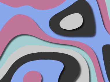 kağıt ile 3D arka plan şekilleri kesim. Soyut kağıt kitap kapağı için şablon arka plan bölmek. Kağıt arka plan kes. Soyut gerçekçi kağıt dekorasyon tasarımı için