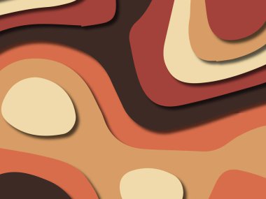 kağıt ile 3D arka plan şekilleri kesim. Soyut kağıt kitap kapağı için şablon arka plan bölmek. Kağıt arka plan kes. Soyut gerçekçi kağıt dekorasyon tasarımı için