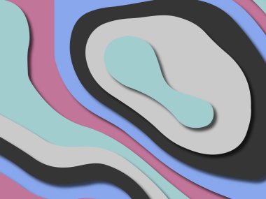 kağıt ile 3D arka plan şekilleri kesim. Soyut kağıt kitap kapağı için şablon arka plan bölmek. Kağıt arka plan kes. Soyut gerçekçi kağıt dekorasyon tasarımı için