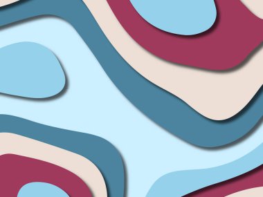 kağıt ile 3D arka plan şekilleri kesim. Soyut kağıt kitap kapağı için şablon arka plan bölmek. Kağıt arka plan kes. Soyut gerçekçi kağıt dekorasyon tasarımı için