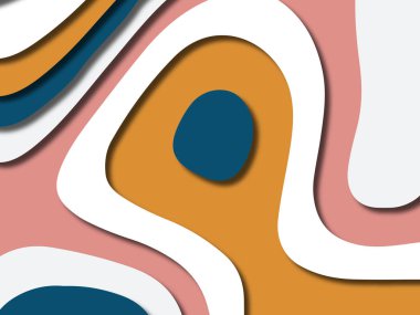 kağıt ile 3D arka plan şekilleri kesim. Soyut kağıt kitap kapağı için şablon arka plan bölmek. Kağıt arka plan kes. Soyut gerçekçi kağıt dekorasyon tasarımı için