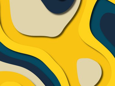 kağıt ile 3D arka plan şekilleri kesim. Soyut kağıt kitap kapağı için şablon arka plan bölmek. Kağıt arka plan kes. Soyut gerçekçi kağıt dekorasyon tasarımı için