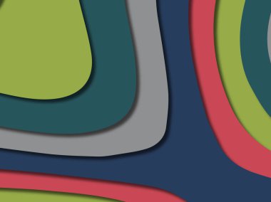 kağıt ile 3D arka plan şekilleri kesim. Soyut kağıt kitap kapağı için şablon arka plan bölmek. Kağıt arka plan kes. Soyut gerçekçi kağıt dekorasyon tasarımı için