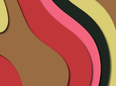 kağıt ile 3D arka plan şekilleri kesim. Soyut kağıt kitap kapağı için şablon arka plan bölmek. Kağıt arka plan kes. Soyut gerçekçi kağıt dekorasyon tasarımı için