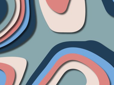 kağıt ile 3D arka plan şekilleri kesim. Soyut kağıt kitap kapağı için şablon arka plan bölmek. Kağıt arka plan kes. Soyut gerçekçi kağıt dekorasyon tasarımı için