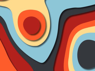 kağıt ile 3D arka plan şekilleri kesim. Soyut kağıt kitap kapağı için şablon arka plan bölmek. Kağıt arka plan kes. Soyut gerçekçi kağıt dekorasyon tasarımı için