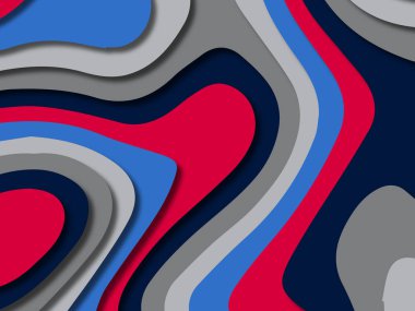 kağıt ile 3D arka plan şekilleri kesim. Soyut kağıt kitap kapağı için şablon arka plan bölmek. Kağıt arka plan kes. Soyut gerçekçi kağıt dekorasyon tasarımı için