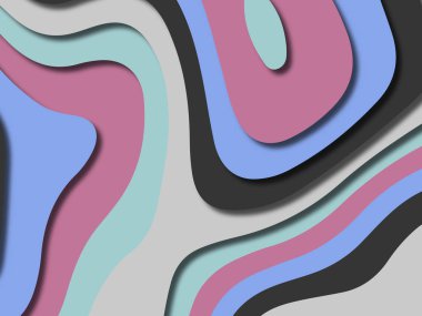 kağıt ile 3D arka plan şekilleri kesim. Soyut kağıt kitap kapağı için şablon arka plan bölmek. Kağıt arka plan kes. Soyut gerçekçi kağıt dekorasyon tasarımı için