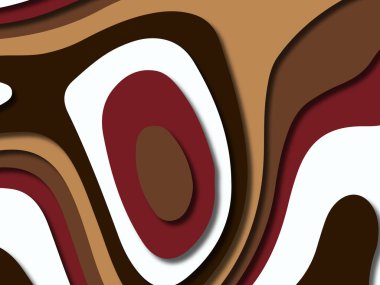 kağıt ile 3D arka plan şekilleri kesim. Soyut kağıt kitap kapağı için şablon arka plan bölmek. Kağıt arka plan kes. Soyut gerçekçi kağıt dekorasyon tasarımı için