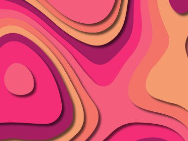 kağıt ile 3D arka plan şekilleri kesim. Soyut kağıt kitap kapağı için şablon arka plan bölmek. Kağıt arka plan kes. Soyut gerçekçi kağıt dekorasyon tasarımı için