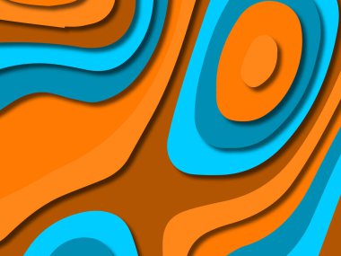 kağıt ile 3D arka plan şekilleri kesim. Soyut kağıt kitap kapağı için şablon arka plan bölmek. Kağıt arka plan kes. Soyut gerçekçi kağıt dekorasyon tasarımı için