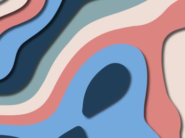 kağıt ile 3D arka plan şekilleri kesim. Soyut kağıt kitap kapağı için şablon arka plan bölmek. Kağıt arka plan kes. Soyut gerçekçi kağıt dekorasyon tasarımı için