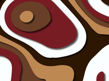 kağıt ile 3D arka plan şekilleri kesim. Soyut kağıt kitap kapağı için şablon arka plan bölmek. Kağıt arka plan kes. Soyut gerçekçi kağıt dekorasyon tasarımı için