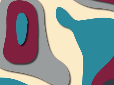 kağıt ile 3D arka plan şekilleri kesim. Soyut kağıt kitap kapağı için şablon arka plan bölmek. Kağıt arka plan kes. Soyut gerçekçi kağıt dekorasyon tasarımı için