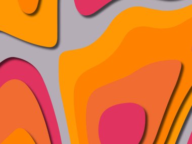 kağıt ile 3D arka plan şekilleri kesim. Soyut kağıt kitap kapağı için şablon arka plan bölmek. Kağıt arka plan kes. Soyut gerçekçi kağıt dekorasyon tasarımı için