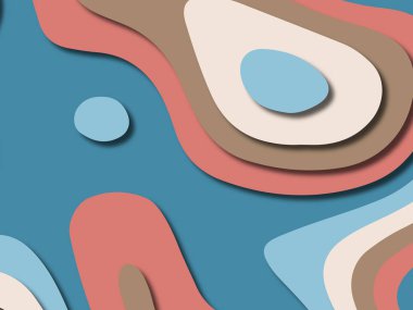 kağıt ile 3D arka plan şekilleri kesim. Soyut kağıt kitap kapağı için şablon arka plan bölmek. Kağıt arka plan kes. Soyut gerçekçi kağıt dekorasyon tasarımı için