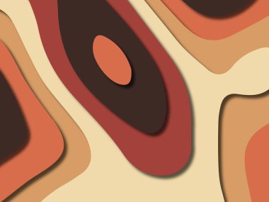 kağıt ile 3D arka plan şekilleri kesim. Soyut kağıt kitap kapağı için şablon arka plan bölmek. Kağıt arka plan kes. Soyut gerçekçi kağıt dekorasyon tasarımı için