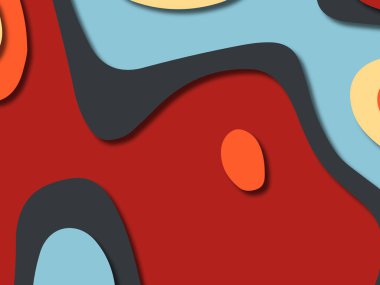 kağıt ile 3D arka plan şekilleri kesim. Soyut kağıt kitap kapağı için şablon arka plan bölmek. Kağıt arka plan kes. Soyut gerçekçi kağıt dekorasyon tasarımı için