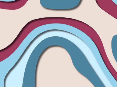 kağıt ile 3D arka plan şekilleri kesim. Soyut kağıt kitap kapağı için şablon arka plan bölmek. Kağıt arka plan kes. Soyut gerçekçi kağıt dekorasyon tasarımı için