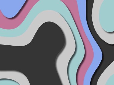 kağıt ile 3D arka plan şekilleri kesim. Soyut kağıt kitap kapağı için şablon arka plan bölmek. Kağıt arka plan kes. Soyut gerçekçi kağıt dekorasyon tasarımı için