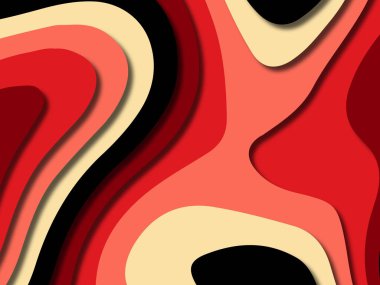 kağıt ile 3D arka plan şekilleri kesim. Soyut kağıt kitap kapağı için şablon arka plan bölmek. Kağıt arka plan kes. Soyut gerçekçi kağıt dekorasyon tasarımı için