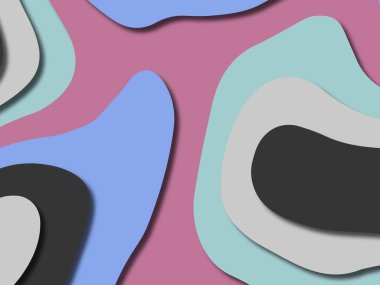 kağıt ile 3D arka plan şekilleri kesim. Soyut kağıt kitap kapağı için şablon arka plan bölmek. Kağıt arka plan kes. Soyut gerçekçi kağıt dekorasyon tasarımı için