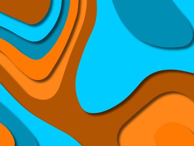 kağıt ile 3D arka plan şekilleri kesim. Soyut kağıt kitap kapağı için şablon arka plan bölmek. Kağıt arka plan kes. Soyut gerçekçi kağıt dekorasyon tasarımı için