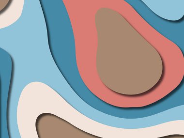 kağıt ile 3D arka plan şekilleri kesim. Soyut kağıt kitap kapağı için şablon arka plan bölmek. Kağıt arka plan kes. Soyut gerçekçi kağıt dekorasyon tasarımı için