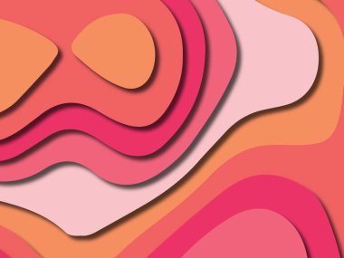 kağıt ile 3D arka plan şekilleri kesim. Soyut kağıt kitap kapağı için şablon arka plan bölmek. Kağıt arka plan kes. Soyut gerçekçi kağıt dekorasyon tasarımı için