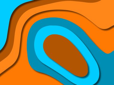 kağıt ile 3D arka plan şekilleri kesim. Soyut kağıt kitap kapağı için şablon arka plan bölmek. Kağıt arka plan kes. Soyut gerçekçi kağıt dekorasyon tasarımı için