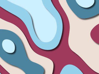 kağıt ile 3D arka plan şekilleri kesim. Soyut kağıt kitap kapağı için şablon arka plan bölmek. Kağıt arka plan kes. Soyut gerçekçi kağıt dekorasyon tasarımı için