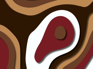 kağıt ile 3D arka plan şekilleri kesim. Soyut kağıt kitap kapağı için şablon arka plan bölmek. Kağıt arka plan kes. Soyut gerçekçi kağıt dekorasyon tasarımı için