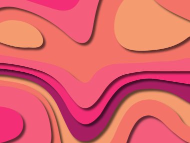 kağıt ile 3D arka plan şekilleri kesim. Soyut kağıt kitap kapağı için şablon arka plan bölmek. Kağıt arka plan kes. Soyut gerçekçi kağıt dekorasyon tasarımı için