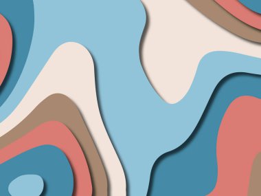 kağıt ile 3D arka plan şekilleri kesim. Soyut kağıt kitap kapağı için şablon arka plan bölmek. Kağıt arka plan kes. Soyut gerçekçi kağıt dekorasyon tasarımı için