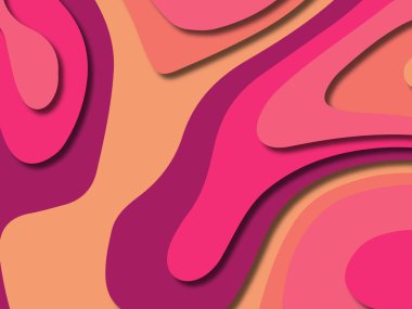 kağıt ile 3D arka plan şekilleri kesim. Soyut kağıt kitap kapağı için şablon arka plan bölmek. Kağıt arka plan kes. Soyut gerçekçi kağıt dekorasyon tasarımı için