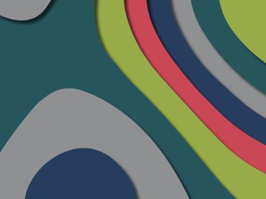 kağıt ile 3D arka plan şekilleri kesim. Soyut kağıt kitap kapağı için şablon arka plan bölmek. Kağıt arka plan kes. Soyut gerçekçi kağıt dekorasyon tasarımı için