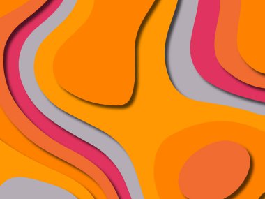 kağıt ile 3D arka plan şekilleri kesim. Soyut kağıt kitap kapağı için şablon arka plan bölmek. Kağıt arka plan kes. Soyut gerçekçi kağıt dekorasyon tasarımı için