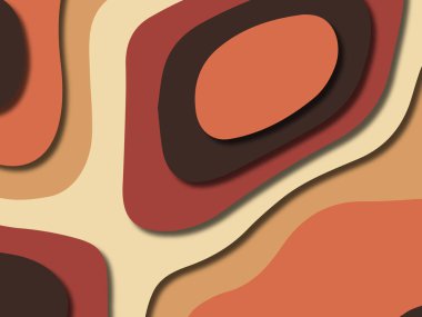 kağıt ile 3D arka plan şekilleri kesim. Soyut kağıt kitap kapağı için şablon arka plan bölmek. Kağıt arka plan kes. Soyut gerçekçi kağıt dekorasyon tasarımı için