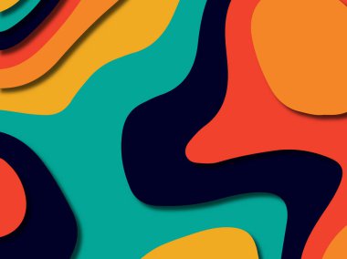 kağıt ile 3D arka plan şekilleri kesim. Soyut kağıt kitap kapağı için şablon arka plan bölmek. Kağıt arka plan kes. Soyut gerçekçi kağıt dekorasyon tasarımı için