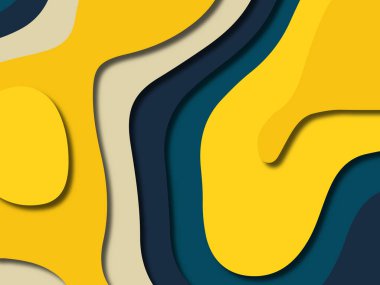 kağıt ile 3D arka plan şekilleri kesim. Soyut kağıt kitap kapağı için şablon arka plan bölmek. Kağıt arka plan kes. Soyut gerçekçi kağıt dekorasyon tasarımı için