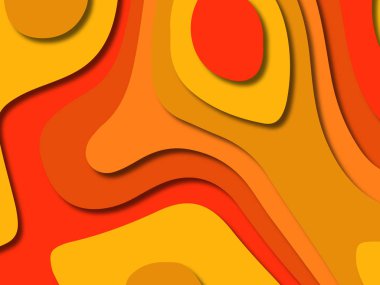 kağıt ile 3D arka plan şekilleri kesim. Soyut kağıt kitap kapağı için şablon arka plan bölmek. Kağıt arka plan kes. Soyut gerçekçi kağıt dekorasyon tasarımı için