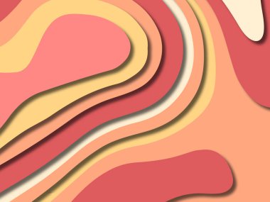 kağıt ile 3D arka plan şekilleri kesim. Soyut kağıt kitap kapağı için şablon arka plan bölmek. Kağıt arka plan kes. Soyut gerçekçi kağıt dekorasyon tasarımı için