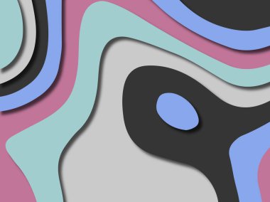 kağıt ile 3D arka plan şekilleri kesim. Soyut kağıt kitap kapağı için şablon arka plan bölmek. Kağıt arka plan kes. Soyut gerçekçi kağıt dekorasyon tasarımı için