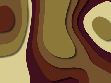 kağıt ile 3D arka plan şekilleri kesim. Soyut kağıt kitap kapağı için şablon arka plan bölmek. Kağıt arka plan kes. Soyut gerçekçi kağıt dekorasyon tasarımı için