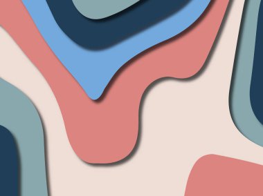 kağıt ile 3D arka plan şekilleri kesim. Soyut kağıt kitap kapağı için şablon arka plan bölmek. Kağıt arka plan kes. Soyut gerçekçi kağıt dekorasyon tasarımı için