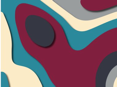 kağıt ile 3D arka plan şekilleri kesim. Soyut kağıt kitap kapağı için şablon arka plan bölmek. Kağıt arka plan kes. Soyut gerçekçi kağıt dekorasyon tasarımı için