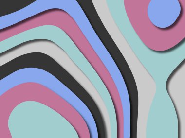 kağıt ile 3D arka plan şekilleri kesim. Soyut kağıt kitap kapağı için şablon arka plan bölmek. Kağıt arka plan kes. Soyut gerçekçi kağıt dekorasyon tasarımı için