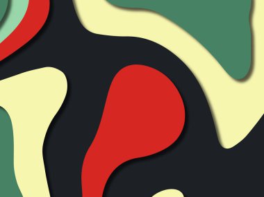 kağıt ile 3D arka plan şekilleri kesim. Soyut kağıt kitap kapağı için şablon arka plan bölmek. Kağıt arka plan kes. Soyut gerçekçi kağıt dekorasyon tasarımı için